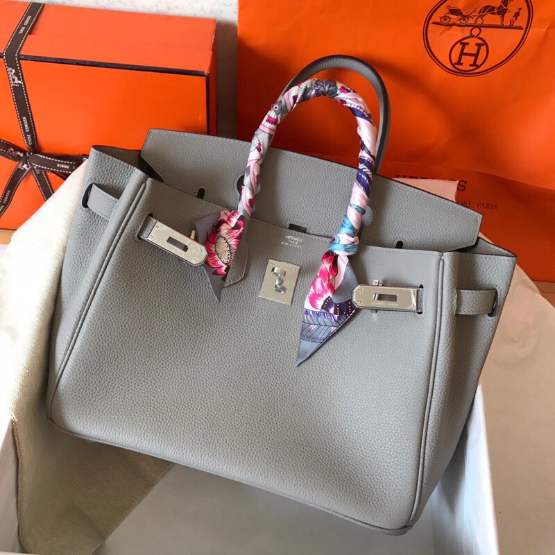 Hermes Birkin 35CM Togo Leather Handbag Grey